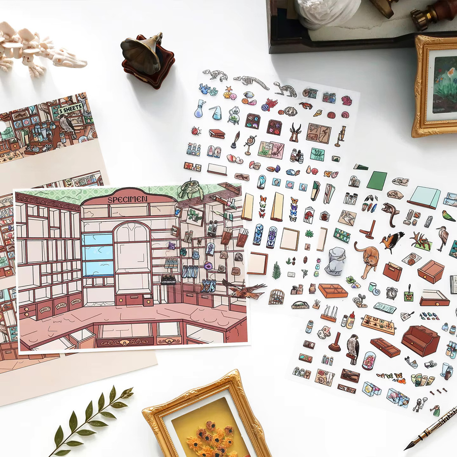 Ästhetische Mini-Küchenutensilien Aufkleber für Scrapbooking und DIY-Bastelarbeiten, Mehrfarbig - Bild 2