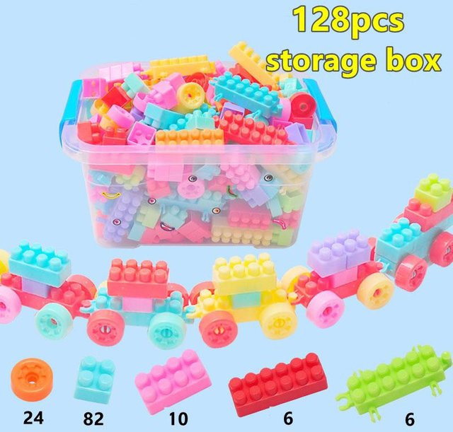 Kidsly Baby Bausteine, DIY Groß Sicherheit Ziegel, 108-teiliges Set, ab 2 Jahren - Bild 1
