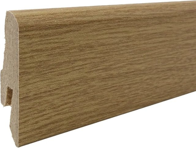 Praktikus Sockelleiste Modern 40 in Eiche Natur, B/H/T: 240 x 4 x 1,8 cm - Bild 1