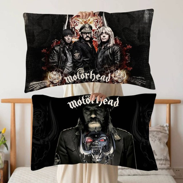 M-Motorhead Kissenbezug Heavy-Metal-Design aus Polyester in Schwarz, rechteckig - Bild 1