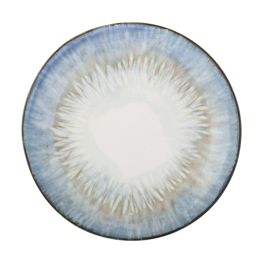 Bloomingville Teller Calen aus Steingut in Blau, Durchmesser: 22 cm - Bild 1