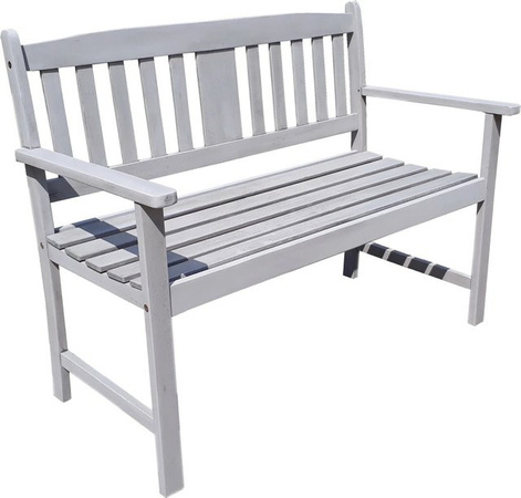 Garden Pleasure Gartenbank Stirling 2-Sitzer aus Eukalyptusholz in Grau, B/H/T: 110 x 86 x 56,5 cm