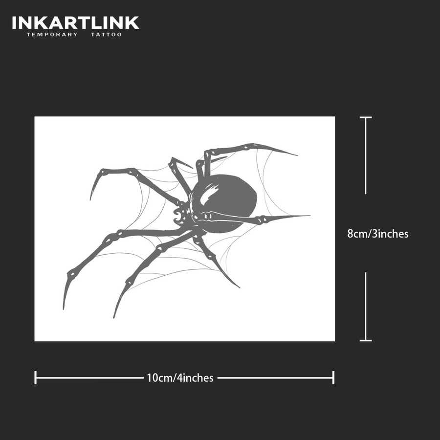 INKARTLINK Temporärer Spinnen-Tattoo-Aufkleber, wasserfest, semi-permanent - Bild 4