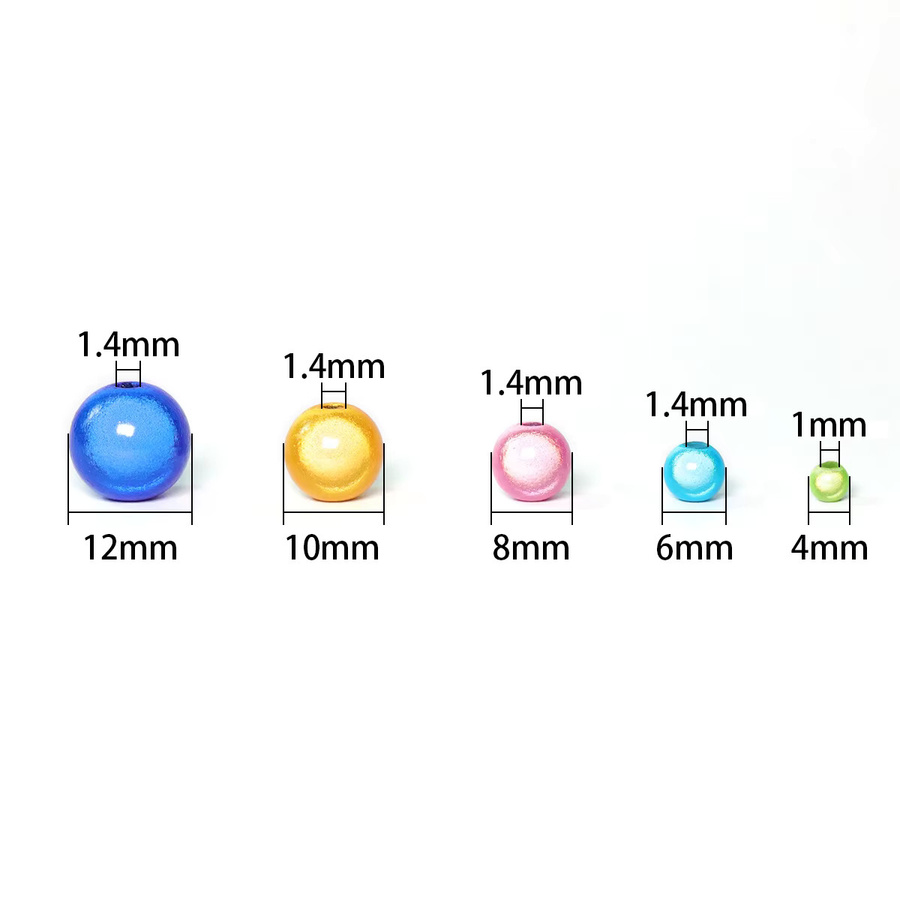 Beadia Acryl Bunte Reflektierende Laser Ball, Armband Halskette - Bild 3