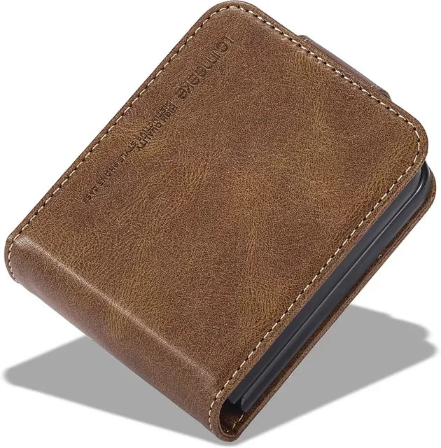 Brieftasche Handyhülle mit RFID-Schutz für Samsung Galaxy Z Flip 7, 6, 5, 4, 3 5G in Schwarz oder Braun - Bild 1
