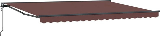vidaXL Markisenrahmen mit Markise in Braun und Schwarz aus Aluminium und Polyester, B/T: 450 x 300 cm - Bild 1