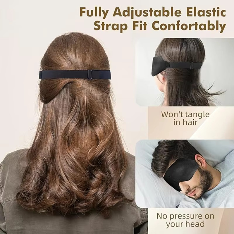 eelhoe Schlaf-Augenmaske, Unisex, 3D-konturiert, 100 % Blockout - Bild 5