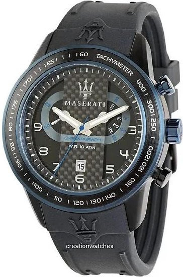 Maserati Chronograph, Quarz, Edelstahl, Schwarz, 46 mm, Herren - Bild 1