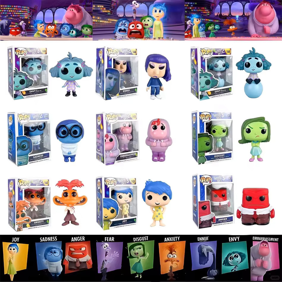 Bandai Disney Inside Out 2 Actionfiguren, Freude Angst Wut Traurigkeit Ekel, PVC-Puppen - Bild 4