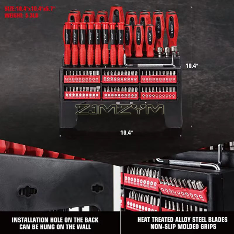 ZJMZYM Magnetisches 100-teiliges Präzisions-Schraubendreher-Set mit Aufbewahrungsregal - Bild 3
