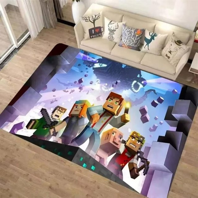 Karpetti 3D M-C Pixel Art Teppich in Multicolour, abstraktes Design für Wohnzimmer und Schlafzimmer, B/T: 80 x 50 cm - Bild 1