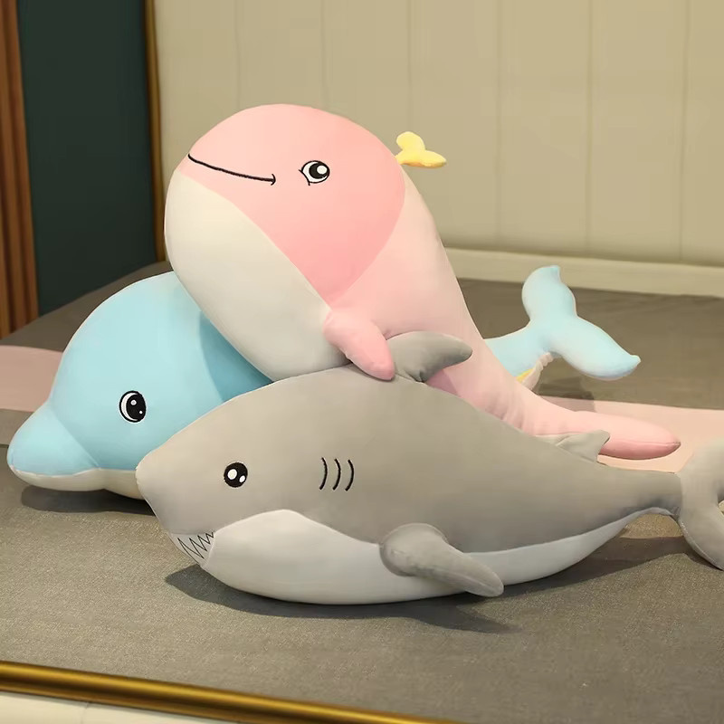 MIAOOWA Kawaii Delphin Wal Hai Plüschtier, 30 cm, Rosa / Pink - Bild 2