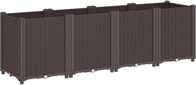 vidaXL Pflanzkübel Braun aus Polypropylen B/T/H: 160 x 40 x 53 cm - Bild 1