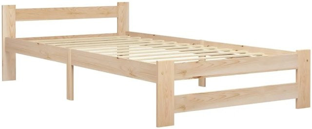 vidaXL Massivholzbett aus Kiefer in Braun, B/T/H: 100 x 200 x 55 cm - Bild 1