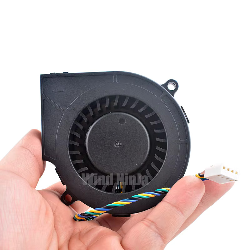ANCHAOPU Zentrifugal-Turbinenlüfter BB7515BU in Schwarz, 75mm, DC12V, 4-Pin, 5000 U/min, CPU-Kühler für 1U 775 P4 - Bild 2