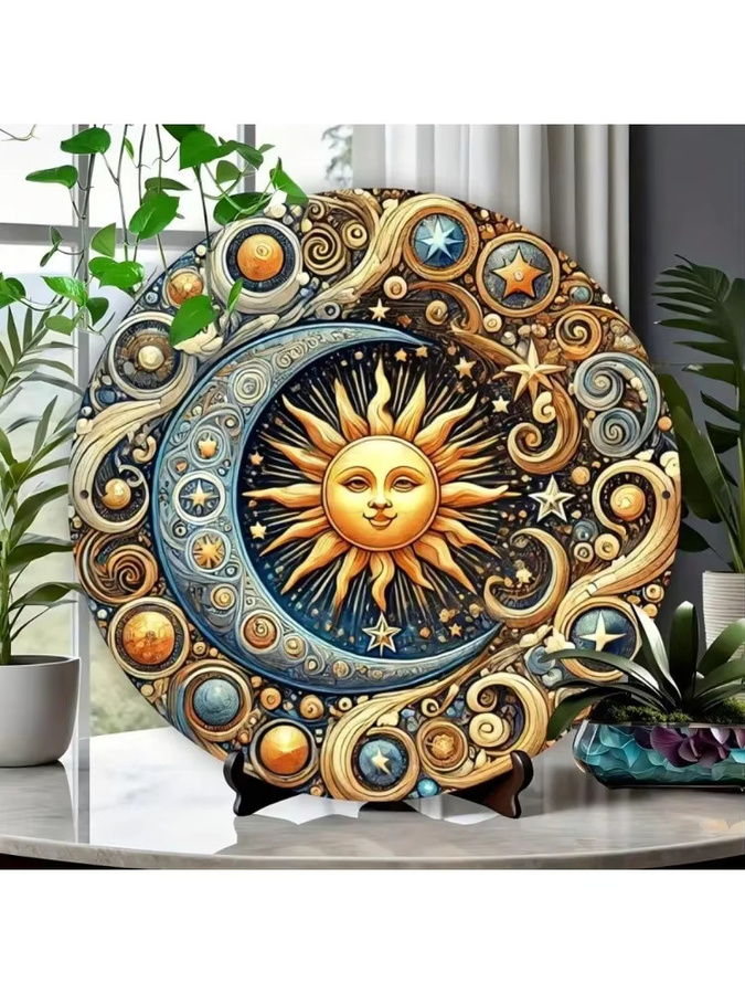 Hello Young Runde Wanddekoration aus Metall Frühlingssonne und Mond Durchmesser: 20,3 cm - Bild 7