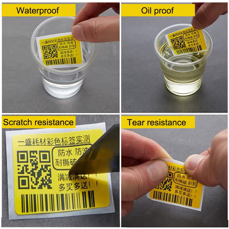 Niimbot Thermotransferpapier Etiketten für M2, M3, B32 und Z401 in Weiß oder Transparent, wasserfest und ölbeständig - Bild 3