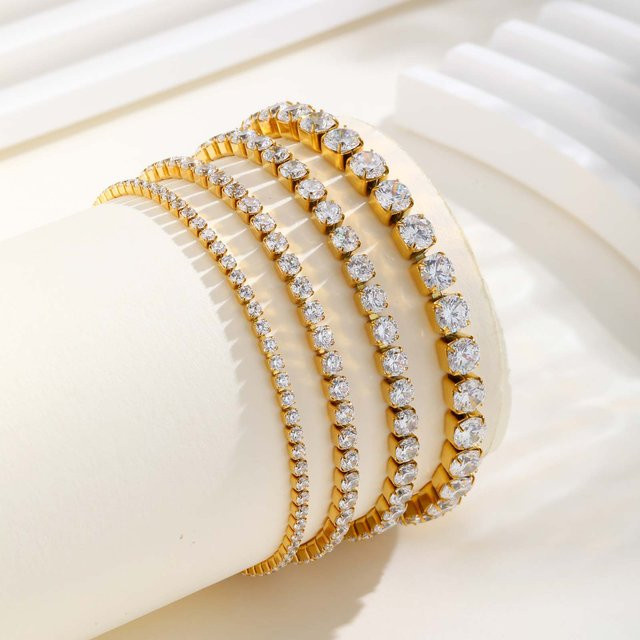 prjewel Tennisarmband, Edelstahl, Zirkonia, Damen - Bild 1