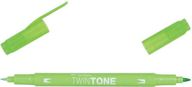 Tombow TwinTone Fasermaler in Lime Green mit feiner Spitze - Bild 1