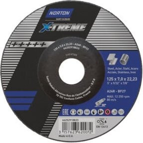 Norton Schruppscheibe X-Treme Blau Durchmesser: 125 mm, Breite: 7 mm, Bohrung: 22,23 mm (T27) - Bild 1