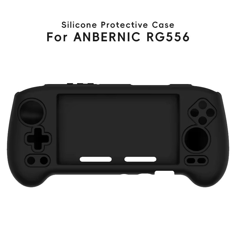 DATA FROG Weiche Silikonhülle in Schwarz für ANBERNIC RG35XX PLUS, RG556, RG40XXV und RG40XX H Spielkonsolen - Bild 2