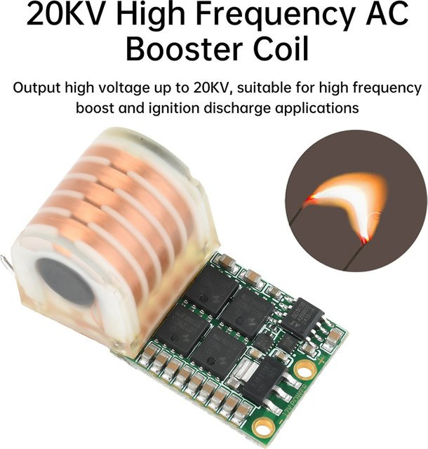 occkic Hochspannungsgenerator Step-up Inverter Arc Igniter Coil Modul Boost Board DC 7-15V bis 15KV-20KV - Bild 1