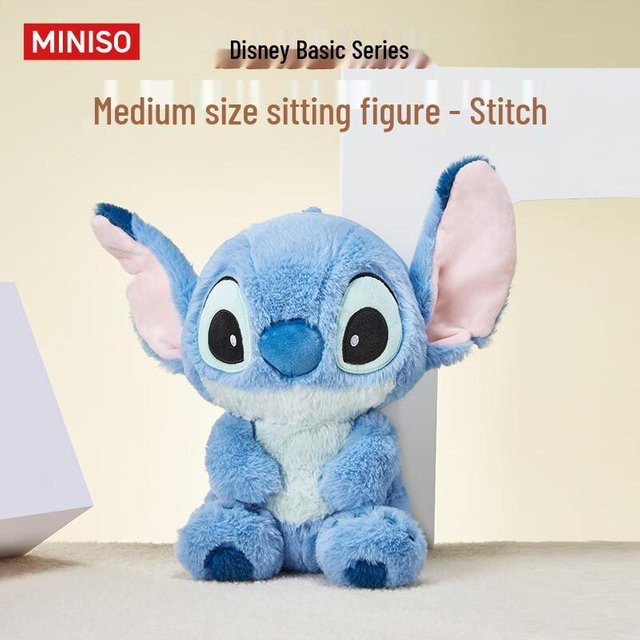 MINISO Disney Stitch, Sitzendes Plüschtier, Blau - Bild 1