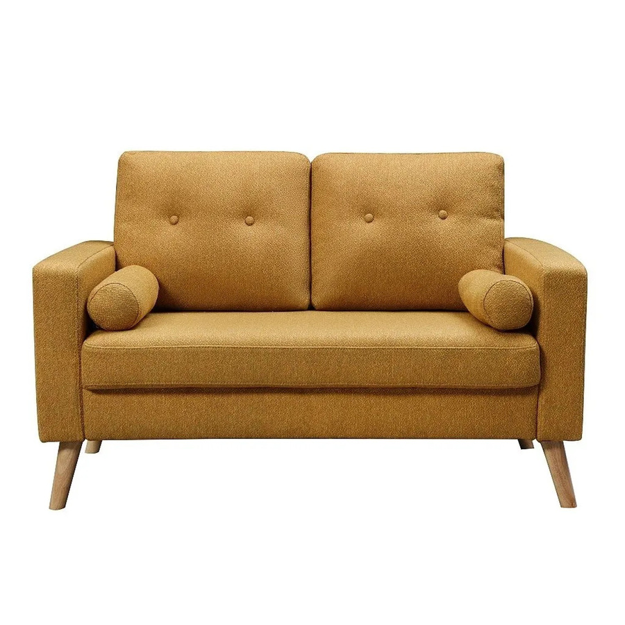 Vente-unique Sofa Tatum Gelb mit Stoffbezug Breite: 130 cm - Bild 2