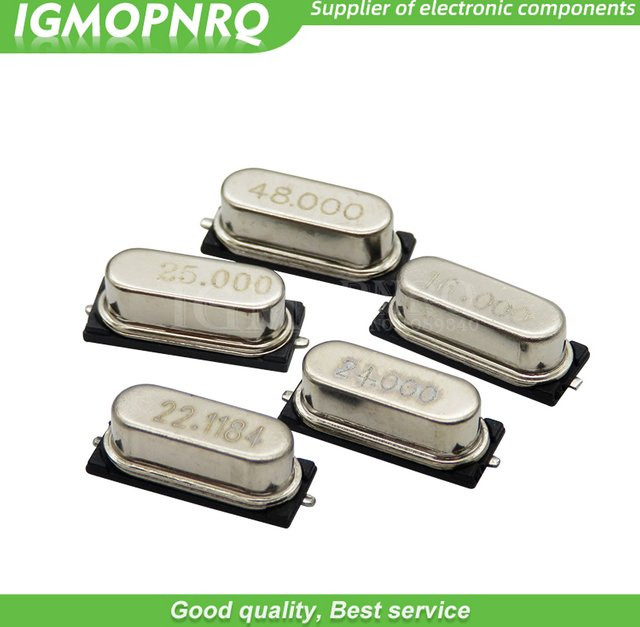 10er Set SMD Quarz Kristall Resonator Passive Oszillatoren HC49S in Silber - Bild 1