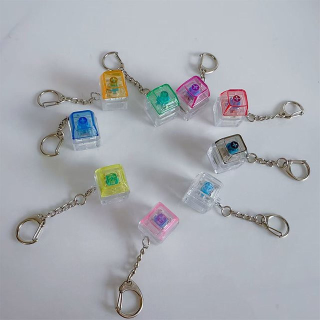 1Keys Mechanische Tastatur Schlüsselanhänger Spielzeug, farbig, transparent - Bild 1