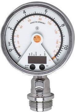 ifm Electronic Drucksensor PG2794 in Silber, Messbereich -14.5 psi bis 145 psi, M12 Anschluss, 1 Öffner, 1 Schließer, Analog - Bild 1