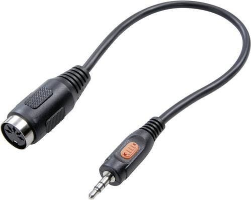 SpeaKa Professional Audio Adapter SP-7869840 Schwarz: 3,5 mm Klinkenstecker auf 5-polige DIN-Diodenbuchse - Bild 1