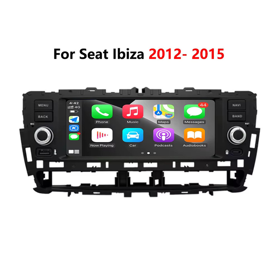 CUCU-NAVI Android 16 Autoradio mit CarPlay, WiFi und 4G für Seat Ibiza 2012 bis 2015, Multimedia Videoplayer mit GPS Navigation, Schwarz - Bild 6
