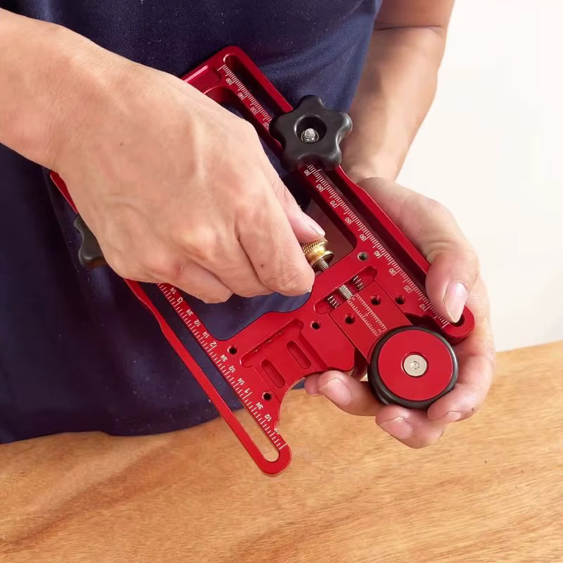 ENJOYWOOD Langer Führungsstift mit Einweg-Rad-Hilfswerkzeug für Tischsägen und Holzbearbeitung in Rot - Bild 5