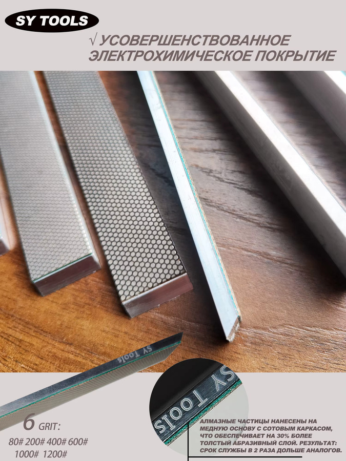 Sy tools Galvanisierter Diamant-Schleifstein mit Kupferbasis für gehärteten Stahl über 60 HRC, kompatibel mit Ruixin Pro, Esprof und KME/Edge Pro - Bild 2
