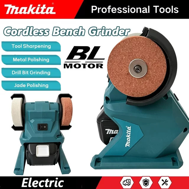 Makita Akku-Tischschleifer mit 5500 U/min für Metall, Stein und Messer zur Polier-, Schleif- und Schärffunktion, 18V - Bild 1