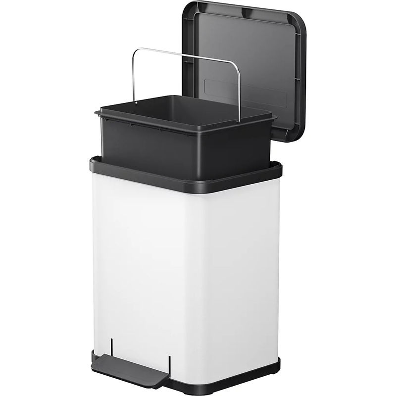Hailo Öko uno plus M Tretmülleimer mit Softclose, Weiß, 17 l, B: 34,0 cm, T: 32,0 cm, H: 43,0 cm - Bild 4