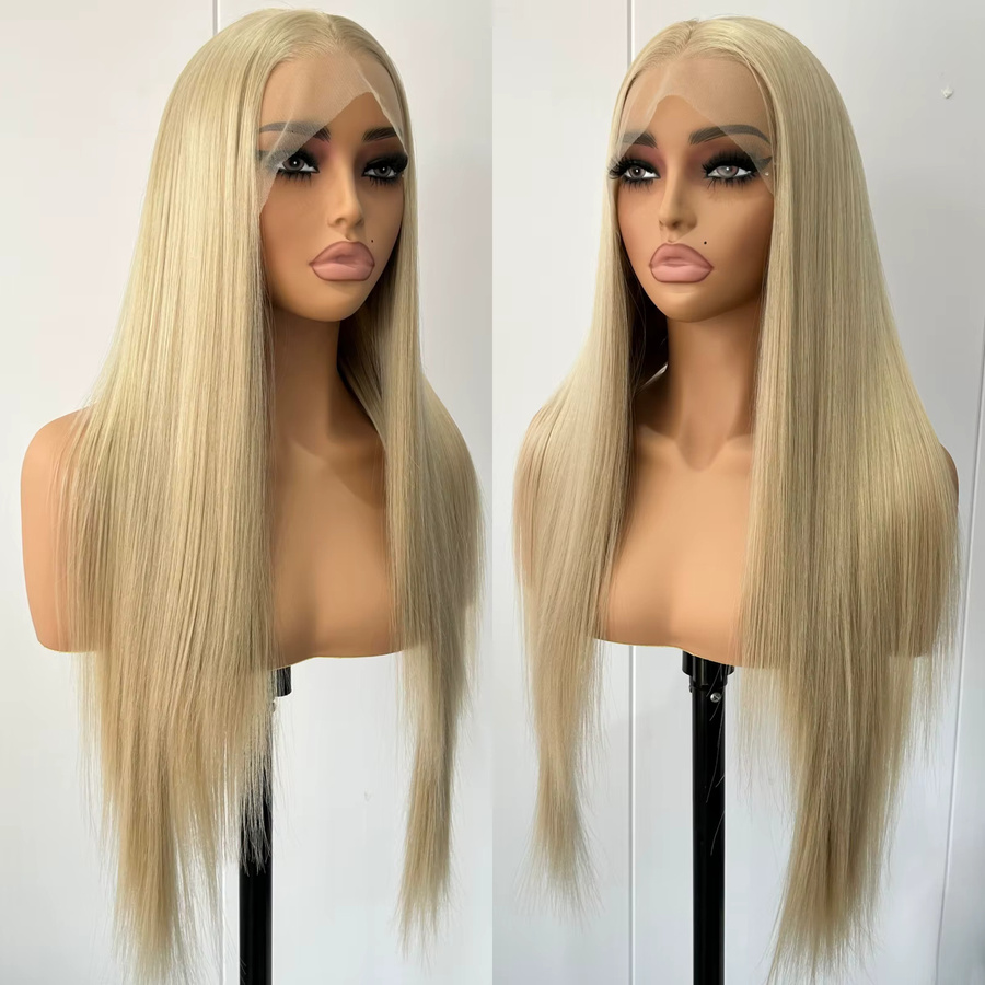 XiuQingCheng Lace-Front-Perücke, honigblond, synthetisch, Damen - Bild 2