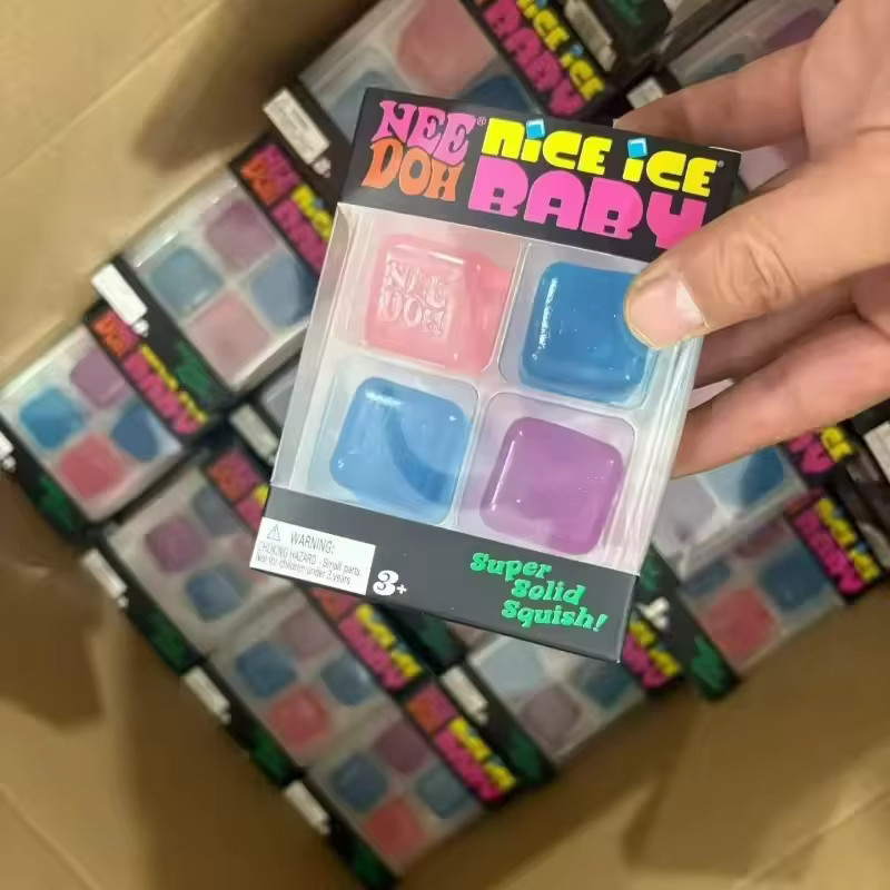Schylling Nee Doh Nice Cube, Sensorische Fidget-Blöcke, Quetschspielzeug - Bild 4