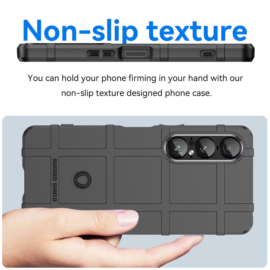 Robuste Silikon-Hartschalenhülle für Sony Xperia 1 VII, 1 VI, 1 V, 1 IV, 1 III, 1 II in Schwarz - Bild 4