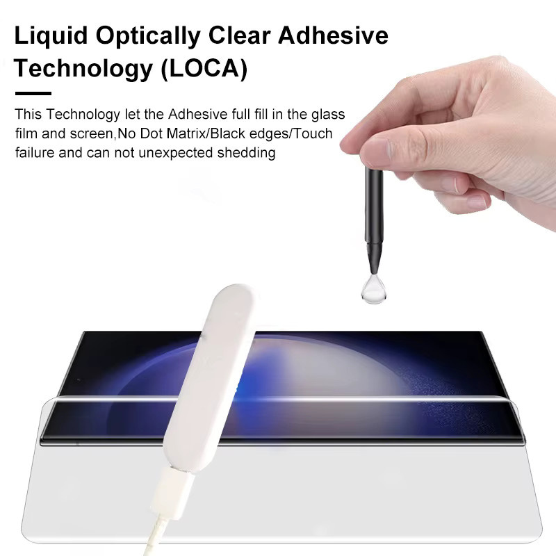 UV-Flüssigkleber Displayschutz aus gehärtetem Glas für Honor Magic 8 7 Pro 6 5 Lite und Honor 400 500 200 Pro 70 90, transparent - Bild 3