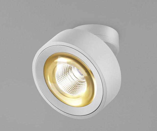 DLS Lighting Clippo Optic LED-Wand- und Deckenstrahler in Weiß und Gold mit dim2warm Funktion (1800K - 3000K) - Bild 1