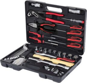 KS Tools 50-teiliger Werkzeug-Satz 1/2 Zoll aus Chrome-Vanadium in Schwarz - Bild 1