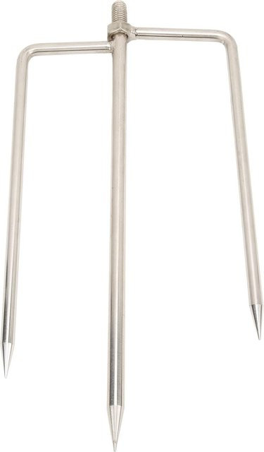 DIYelecs Regenschirmhalter aus Edelstahl in Weiß, tragbarer Bodenstecker zum Schrauben für Outdoor und Angeln - Bild 1