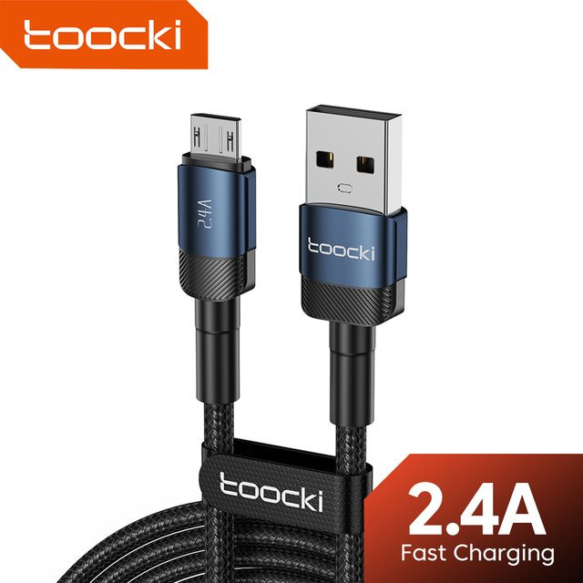 Toocki Micro-USB-Kabel in Schwarz mit 2,4 A Schnellladefunktion für PD und QC zur Datenübertragung - Bild 1