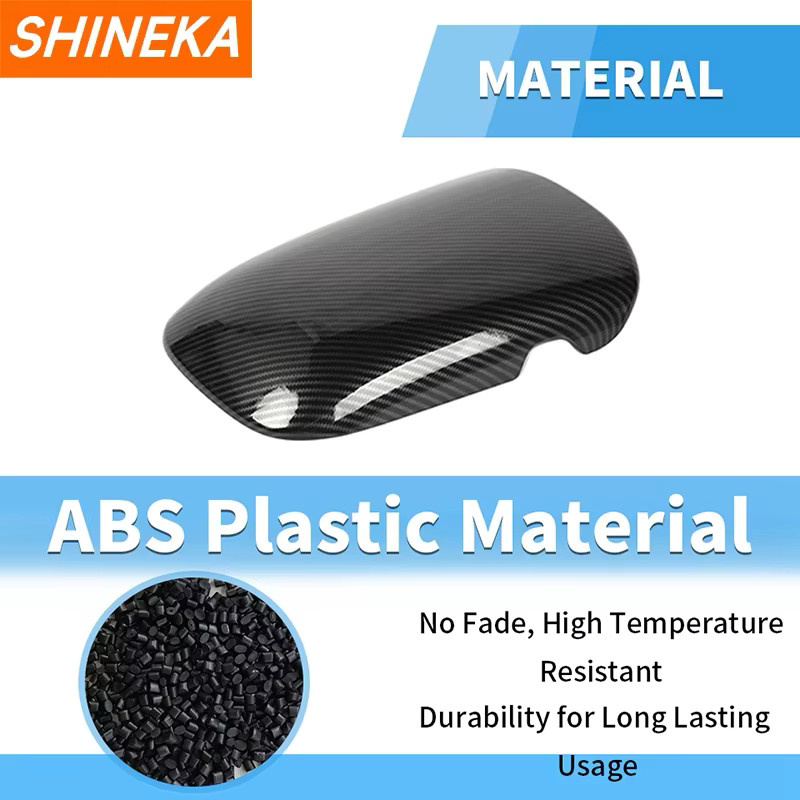 SHINEKA Carbon Faser Dekoration für Ford Mustang ab 2015 Mittelkonsole Armlehne Box Panel Abdeckung in Schwarz - Bild 4