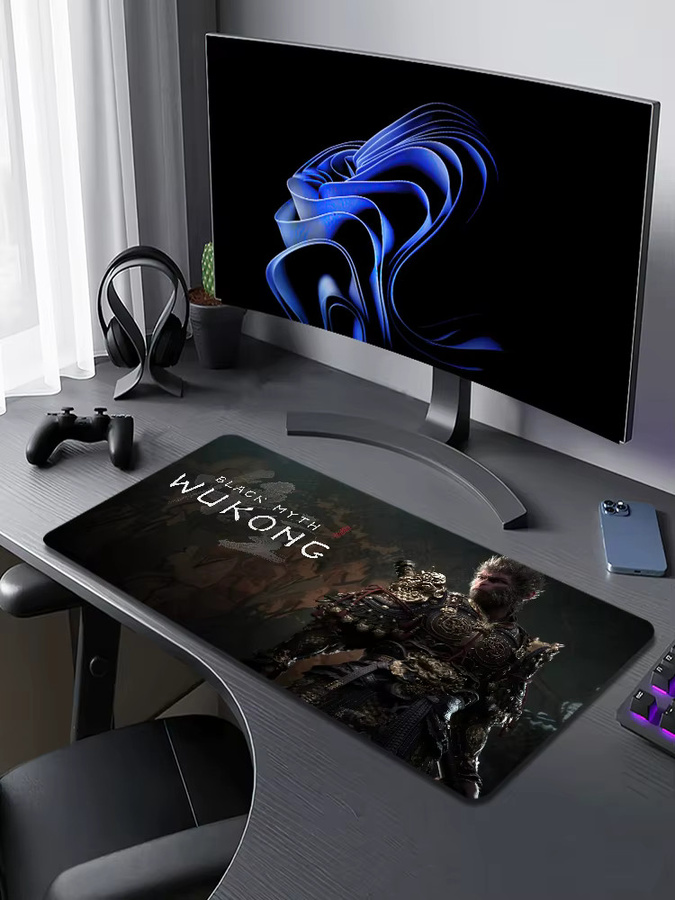 B-Black Myth W-Wukong Gaming-Mousepad, rutschfest und verdickt, Multicolor - Bild 6
