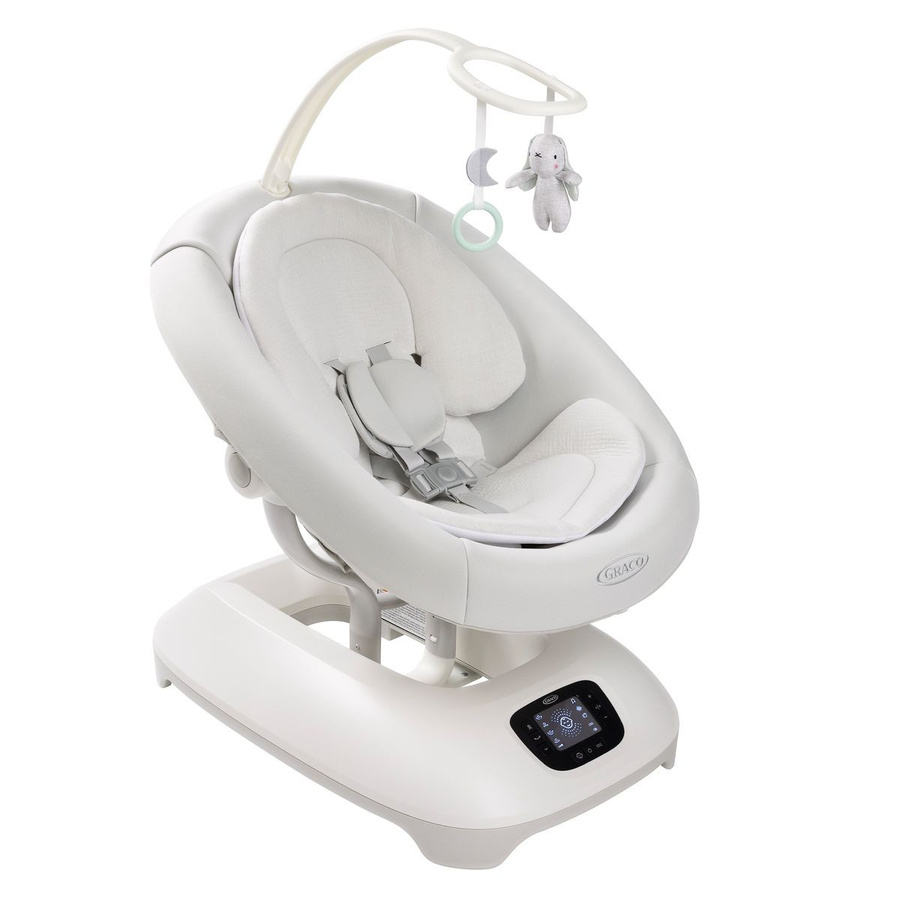 Graco Babyschaukel Elma Sway mit Cry-Detection Technologie in Weiß für Babys ab Geburt bis ca. 6 Monate (9 kg) - Bild 1