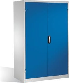 C+P Schwerlast-Werkzeugschrank XXL mit Drehtüren und 4 Böden, Farbe Front Enzianblau und Korpus Lichtgrau, H x B x T: 195 x 120 x 80 cm - Bild 1