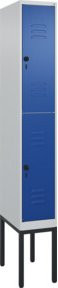 C+P Doppelstock-Spind Classic PLUS Gestell mit 1 Abteil in Enzianblau, H x B x T: 212 x 30 x 50 cm - Bild 1